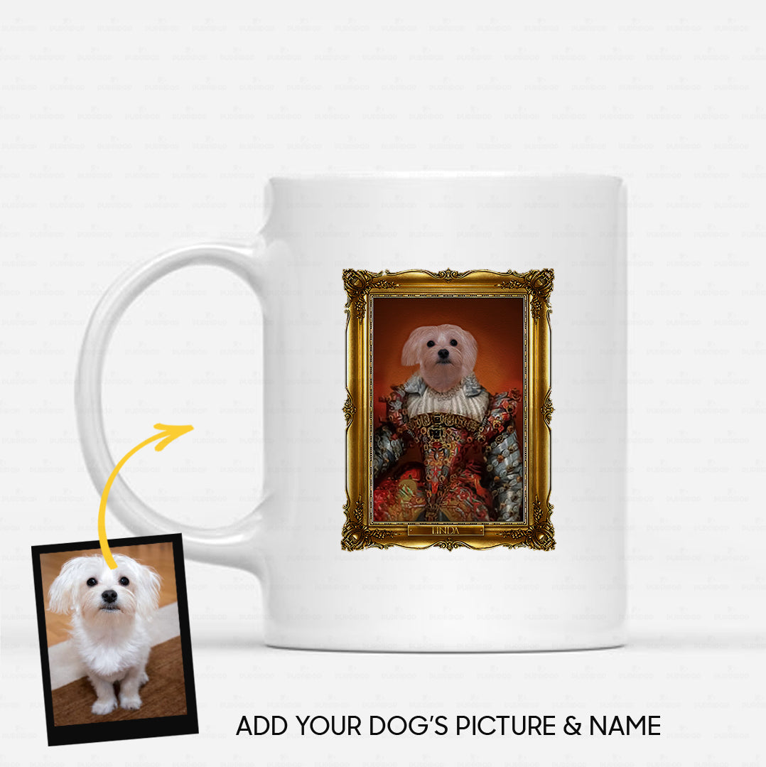 Personalized Dog Gift Idea - Royal Dog's Portrait 33 For Dog Lovers - White Mug