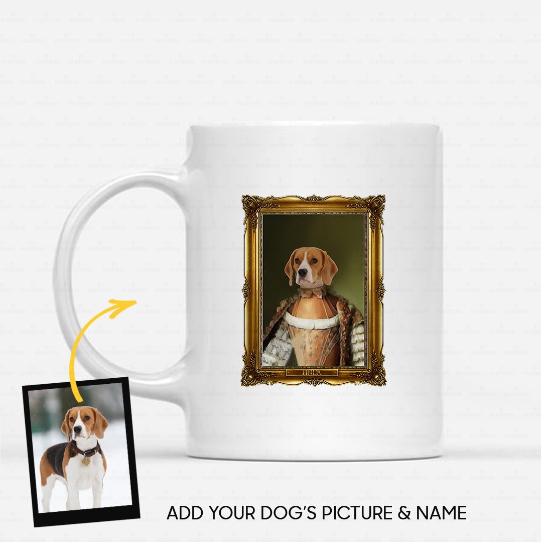 Personalized Dog Gift Idea - Royal Dog's Portrait 37 For Dog Lovers - White Mug
