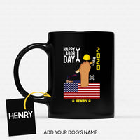 Thumbnail for Personalized Dog Gift Idea - Happy Labor Day 2020 For Dog Lovers - Black Mug
