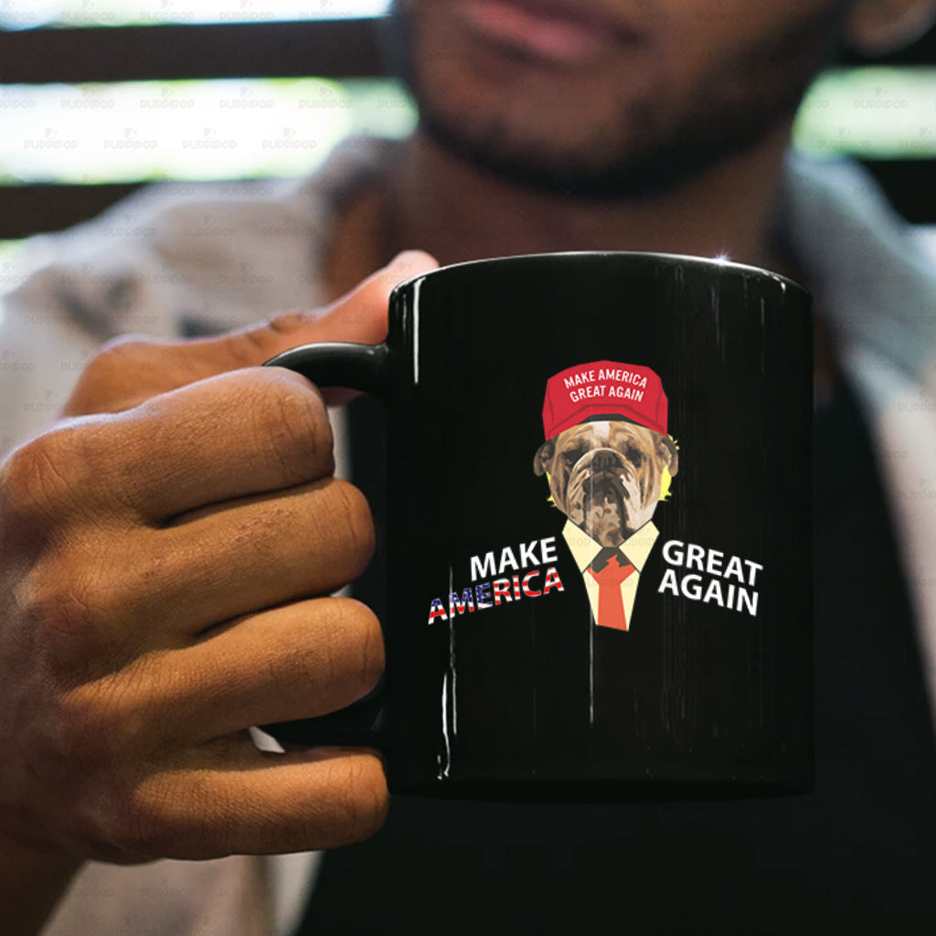 Personalized Dog Gift Idea - Make America Great Again For Dog Lovers - Black Mug