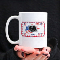 Thumbnail for Personalized Dog Gift Idea - America Flag With Dog Eye For Dog Lovers - White Mug