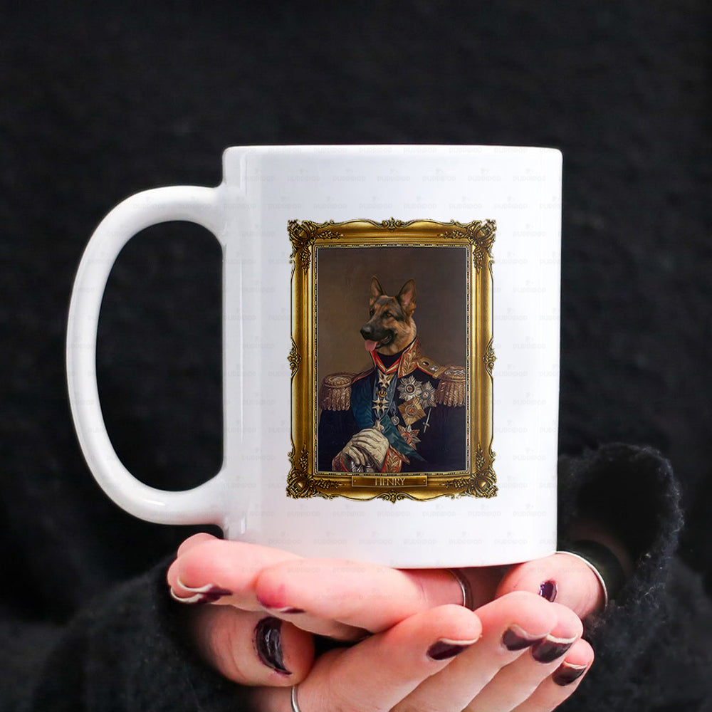 Personalized Dog Gift Idea - Royal Dog's Portrait 44 For Dog Lovers - White Mug