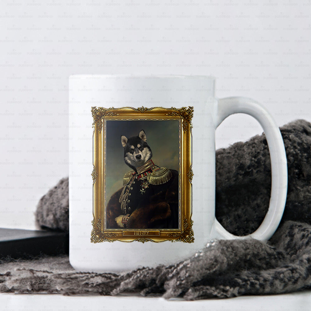 Personalized Dog Gift Idea - Royal Dog's Portrait 47 For Dog Lovers - White Mug
