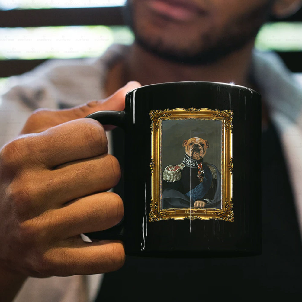 Personalized Dog Gift Idea - Royal Dog's Portrait 48 For Dog Lovers - Black Mug