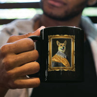 Thumbnail for Personalized Dog Gift Idea - Royal Dog's Portrait 51 For Dog Lovers - Black Mug
