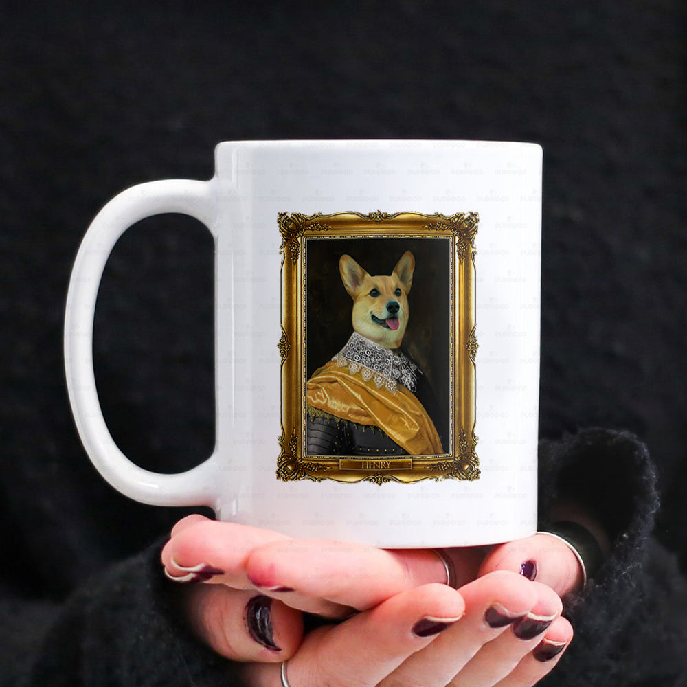 Personalized Dog Gift Idea - Royal Dog's Portrait 51 For Dog Lovers - White Mug