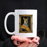 Thumbnail for Personalized Dog Gift Idea - Royal Dog's Portrait 51 For Dog Lovers - White Mug