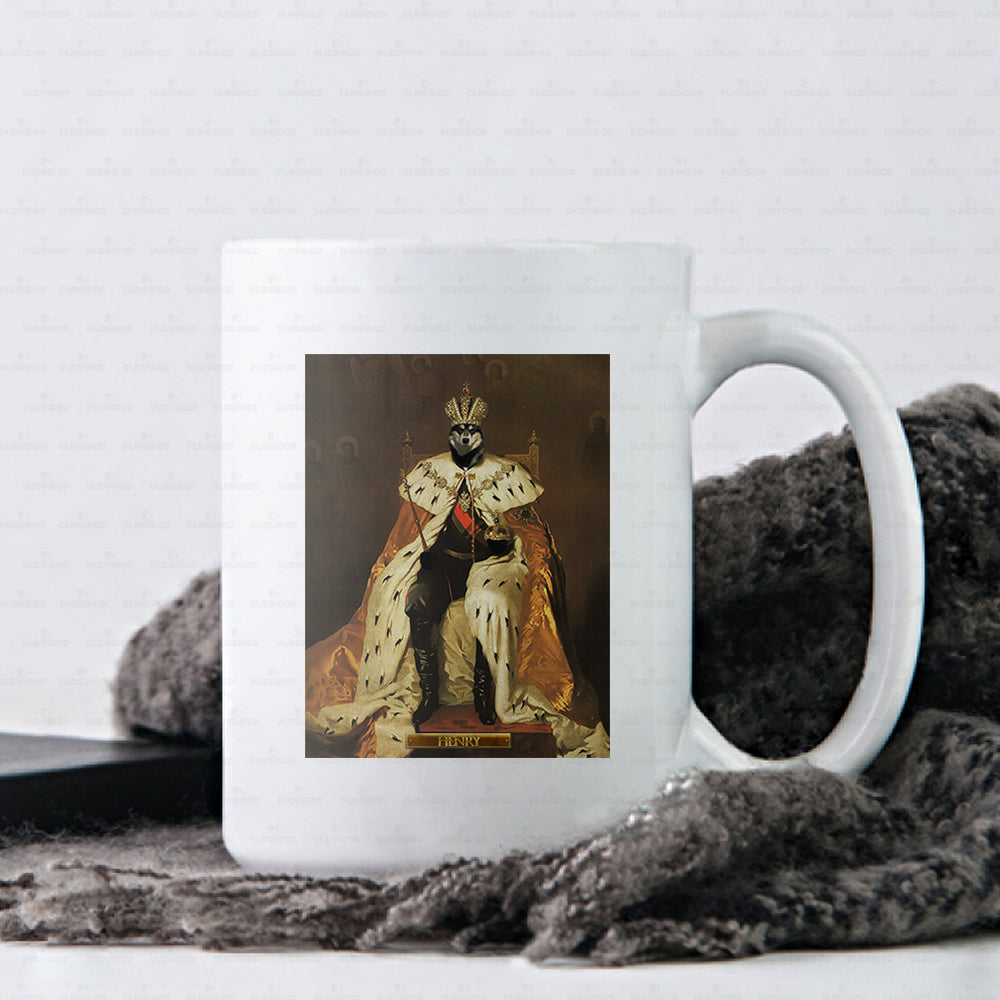 Personalized Dog Gift Idea - Royal Dog's Portrait 53 For Dog Lovers - White Mug