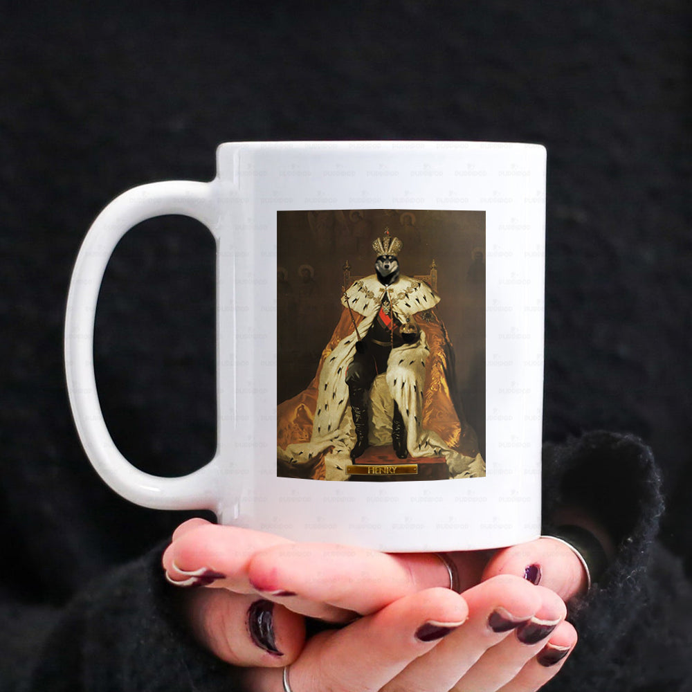 Personalized Dog Gift Idea - Royal Dog's Portrait 53 For Dog Lovers - White Mug