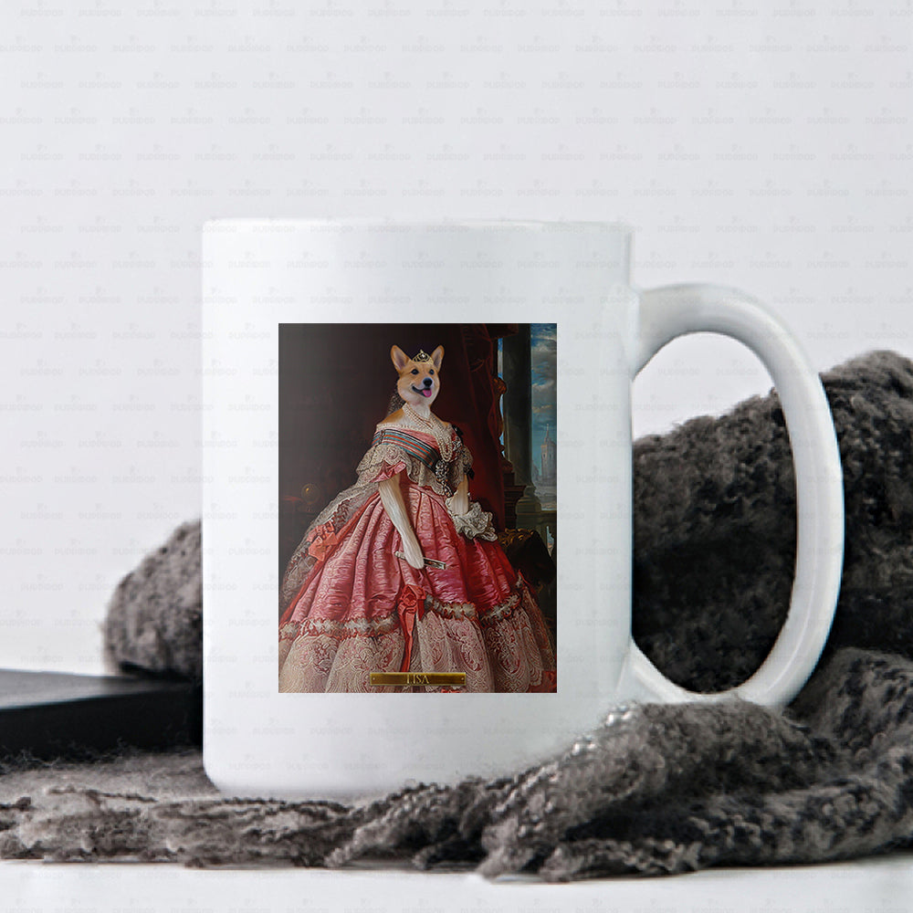 Personalized Dog Gift Idea - Royal Dog's Portrait 65 For Dog Lovers - White Mug