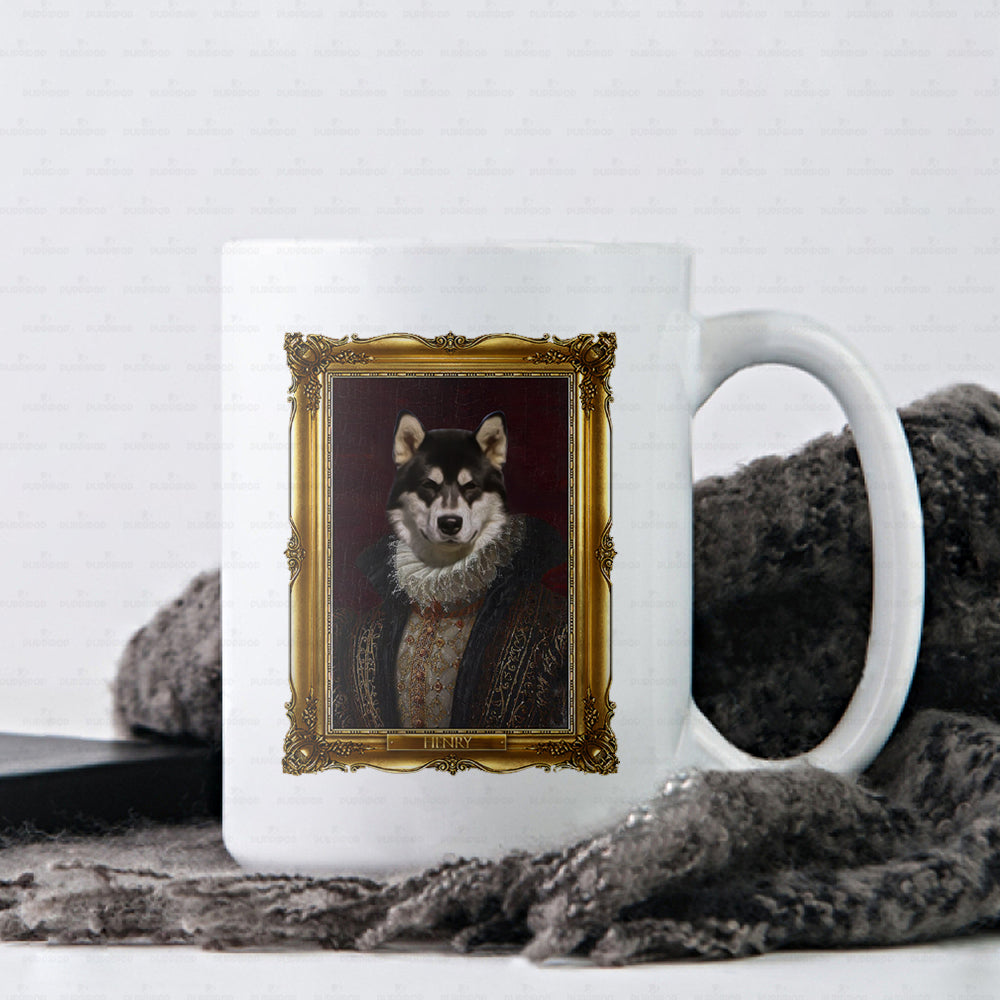 Personalized Dog Gift Idea - Royal Dog's Portrait 15 For Dog Lovers - White Mug