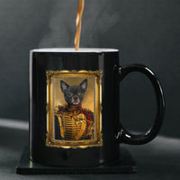 Thumbnail for Personalized Dog Gift Idea - Royal Dog's Portrait 14 For Dog Lovers - Black Mug