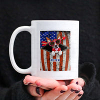 Thumbnail for Personalized Dog Gift Idea - Dog With Red Bow And An Arrow For Dog Lovers - White Mug