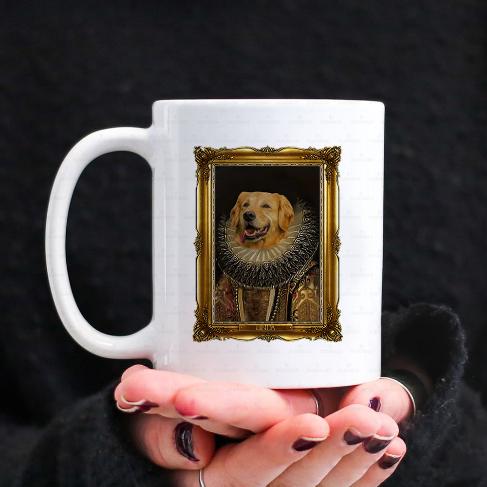 Personalized Dog Gift Idea - Royal Dog's Portrait 31 For Dog Lovers - White Mug