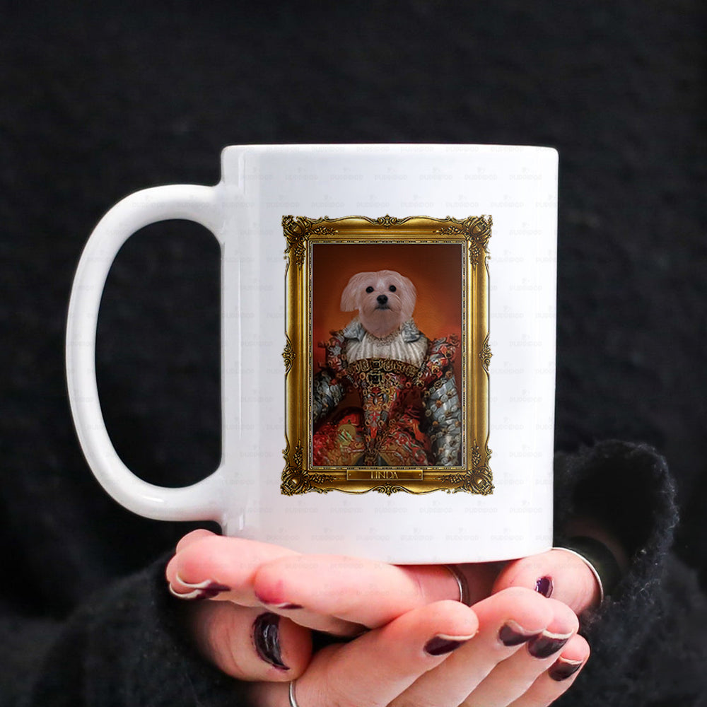 Personalized Dog Gift Idea - Royal Dog's Portrait 33 For Dog Lovers - White Mug