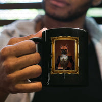 Thumbnail for Personalized Dog Gift Idea - Royal Dog's Portrait 35 For Dog Lovers - Black Mug