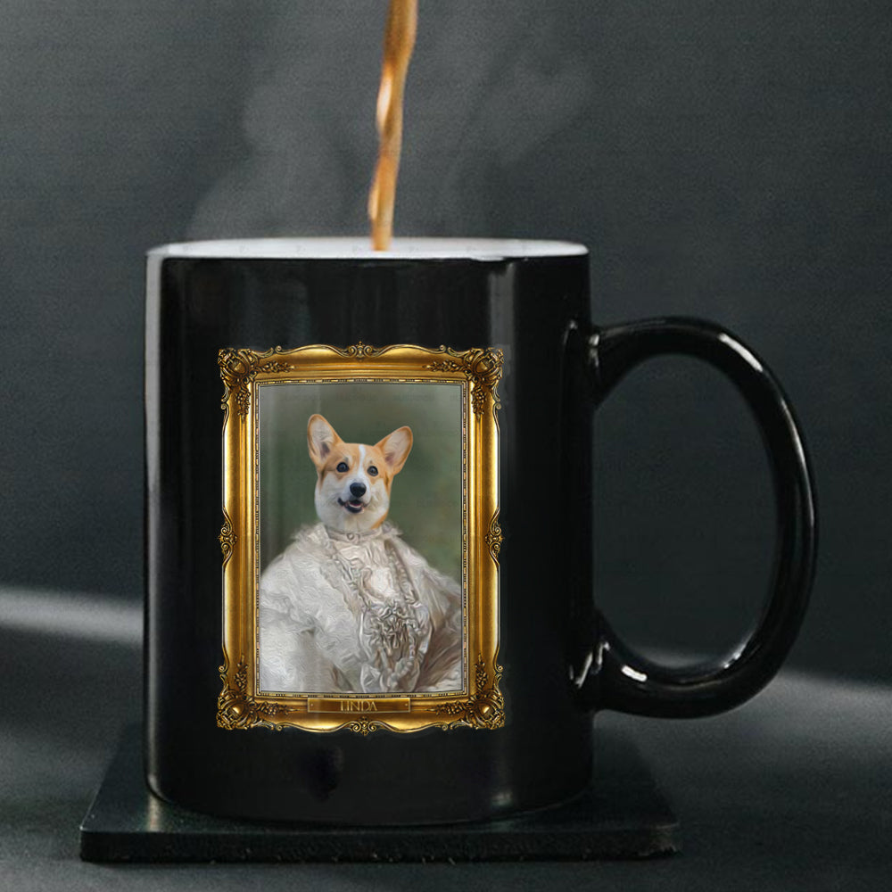 Personalized Dog Gift Idea - Royal Dog's Portrait 36 For Dog Lovers - Black Mug