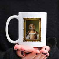 Thumbnail for Personalized Dog Gift Idea - Royal Dog's Portrait 37 For Dog Lovers - White Mug