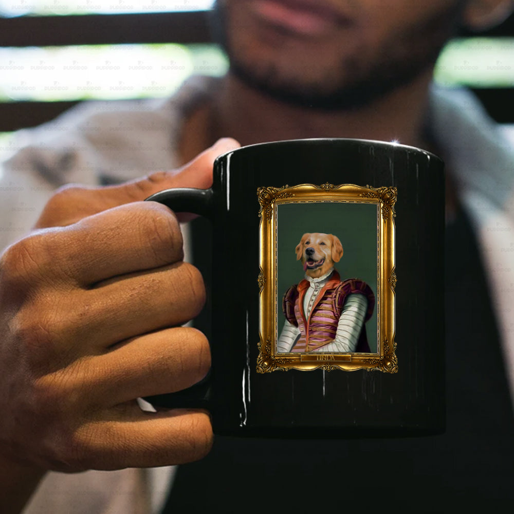 Personalized Dog Gift Idea - Royal Dog's Portrait 39 For Dog Lovers - Black Mug