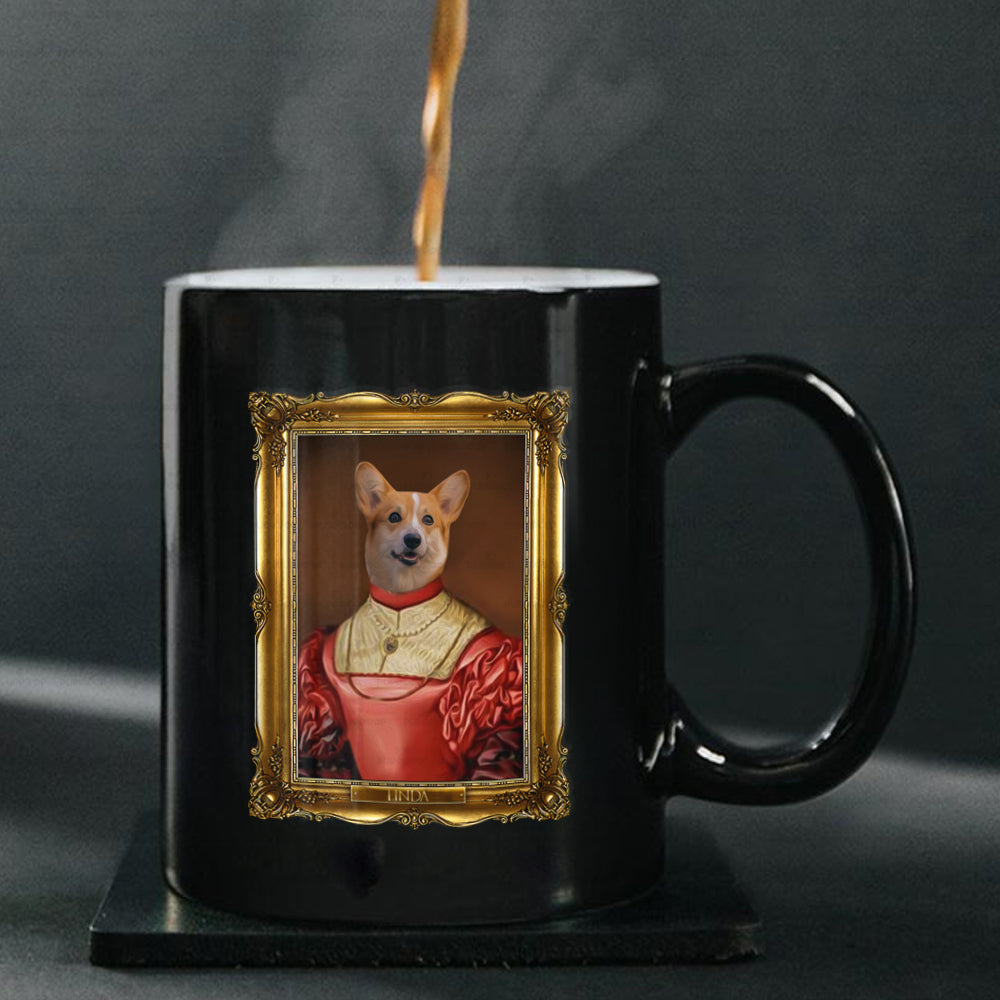 Personalized Dog Gift Idea - Royal Dog's Portrait 40 For Dog Lovers - Black Mug
