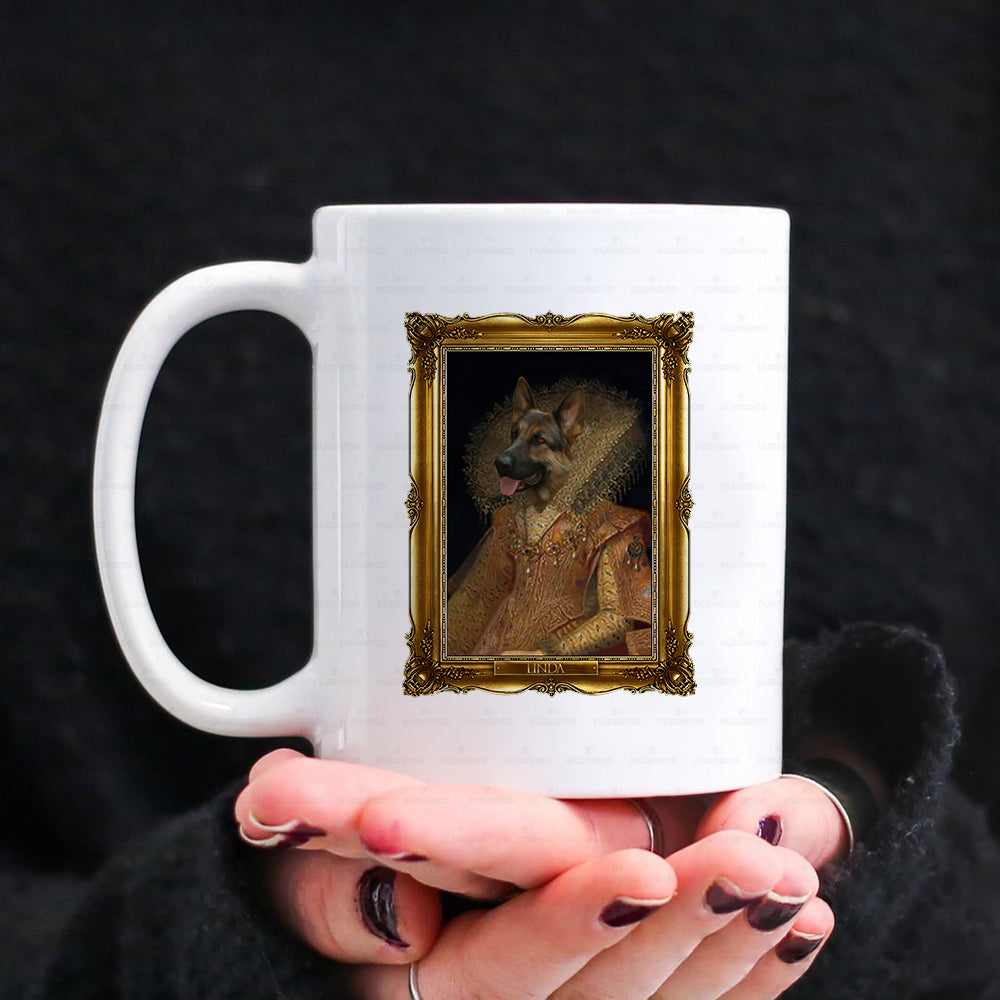 Personalized Dog Gift Idea - Royal Dog's Portrait 41 For Dog Lovers - White Mug