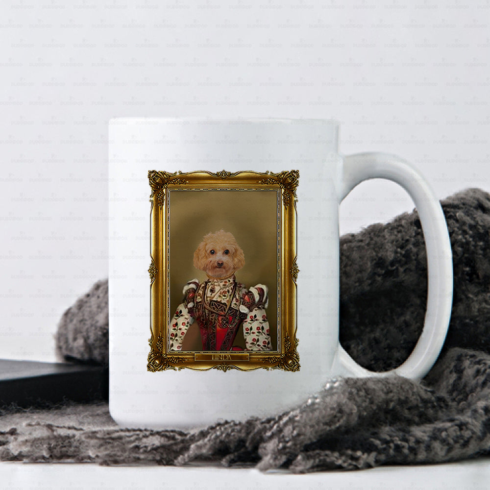 Personalized Dog Gift Idea - Royal Dog's Portrait 34 For Dog Lovers - White Mug