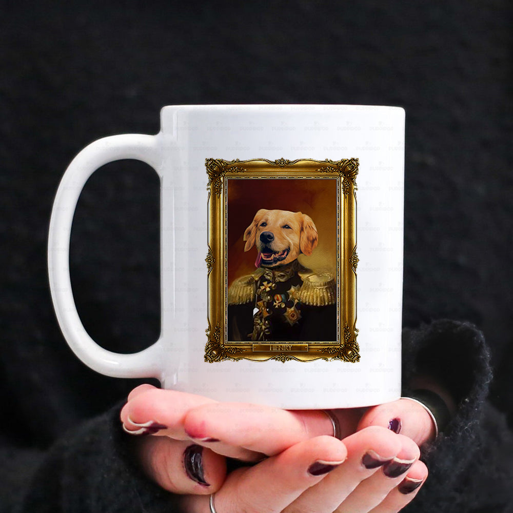 Personalized Dog Gift Idea - Royal Dog's Portrait 2 For Dog Lovers - White Mug