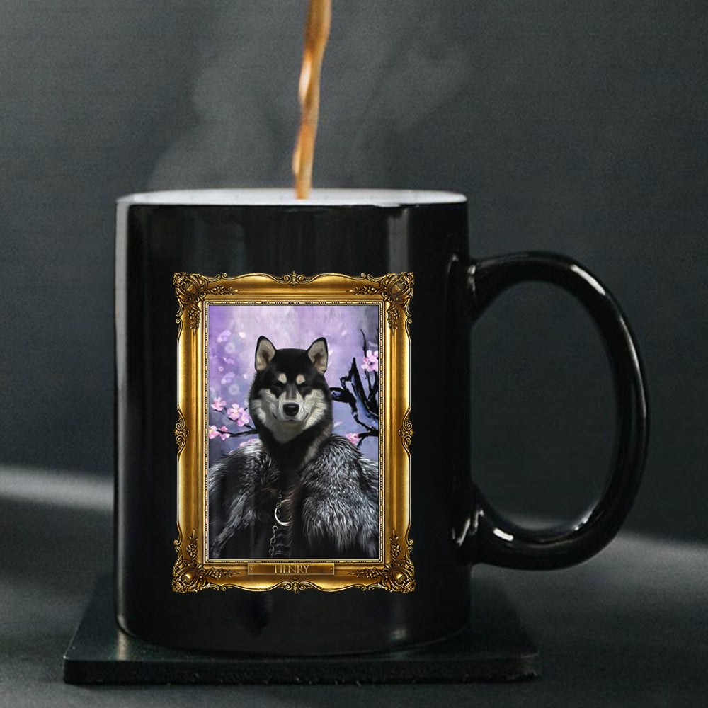 Personalized Dog Gift Idea - Royal Dog's Portrait 10 For Dog Lovers - Black Mug