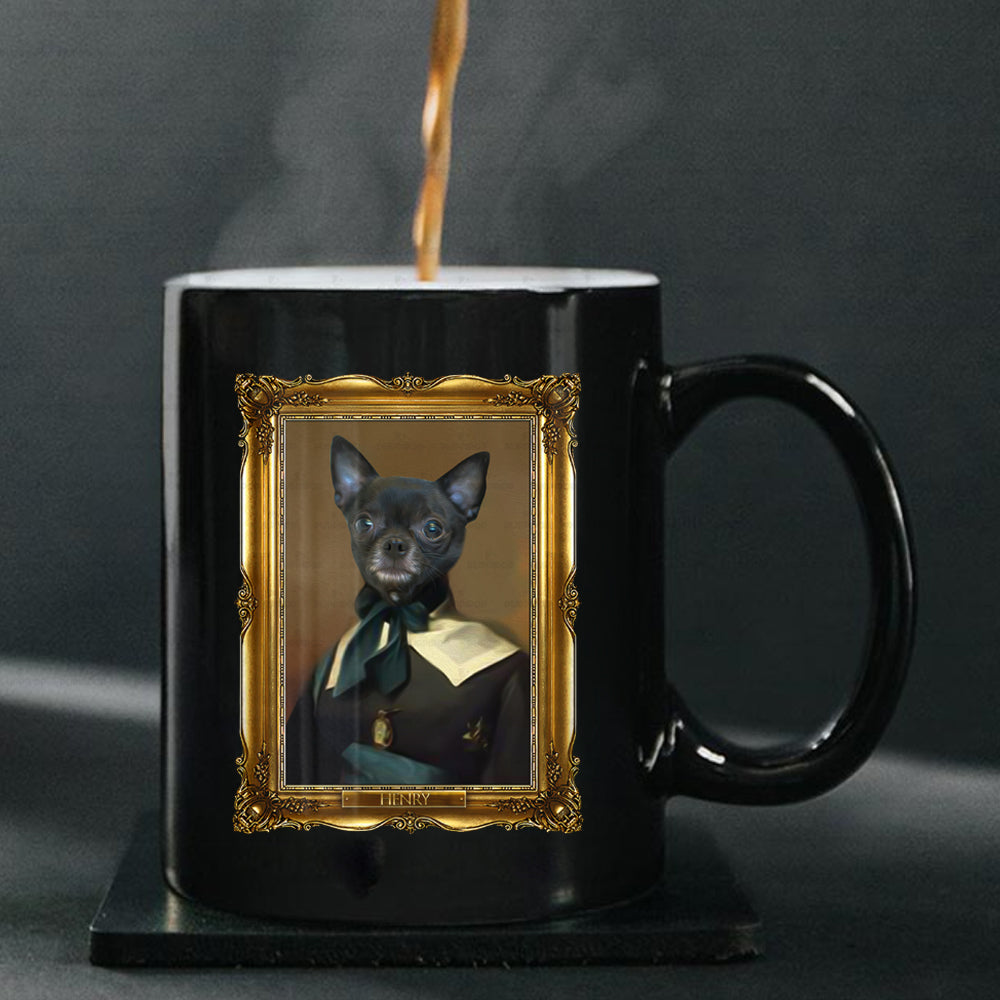 Personalized Dog Gift Idea - Royal Dog's Portrait 4 For Dog Lovers - Black Mug