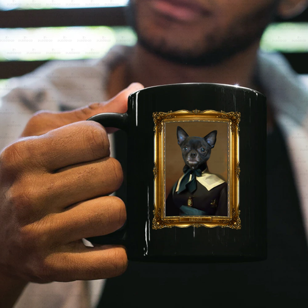 Personalized Dog Gift Idea - Royal Dog's Portrait 4 For Dog Lovers - Black Mug