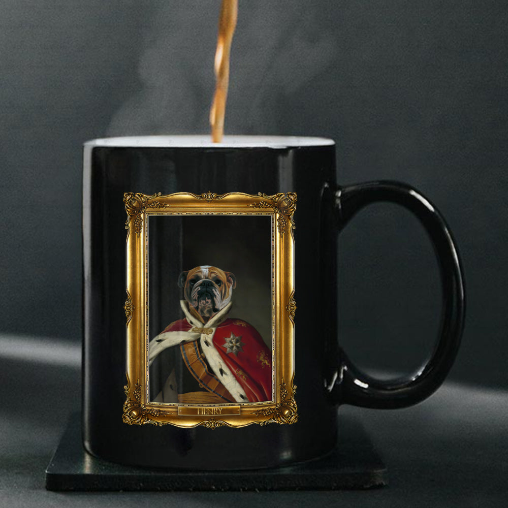 Personalized Dog Gift Idea - Royal Dog's Portrait 11 For Dog Lovers - Black Mug