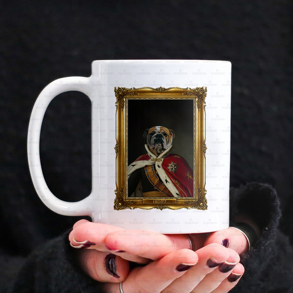 Personalized Dog Gift Idea - Royal Dog's Portrait 11 For Dog Lovers - White Mug