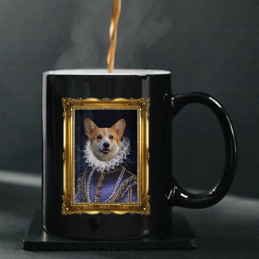 Personalized Dog Gift Idea - Royal Dog's Portrait 28 For Dog Lovers - Black Mug