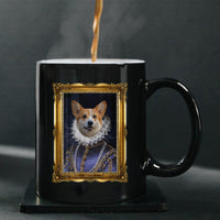 Thumbnail for Personalized Dog Gift Idea - Royal Dog's Portrait 28 For Dog Lovers - Black Mug