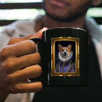 Thumbnail for Personalized Dog Gift Idea - Royal Dog's Portrait 28 For Dog Lovers - Black Mug