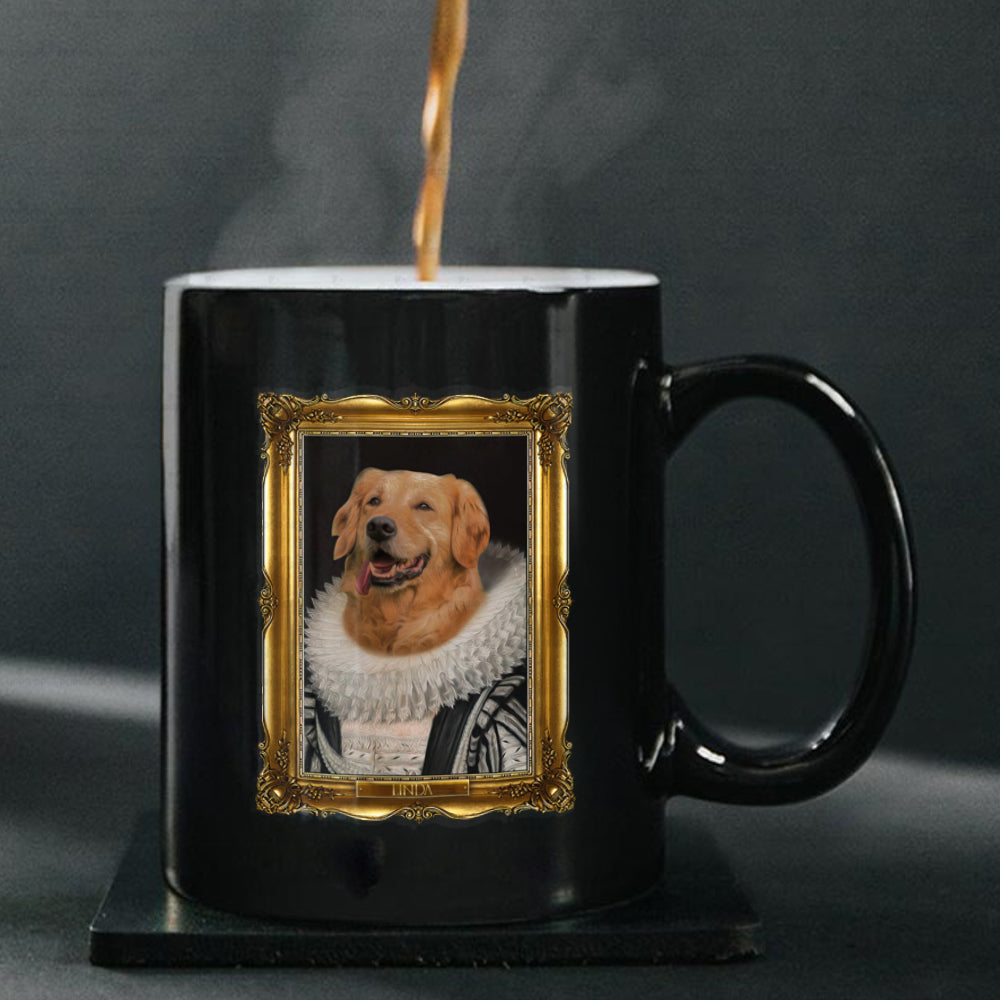 Personalized Dog Gift Idea - Royal Dog's Portrait 26 For Dog Lovers - Black Mug