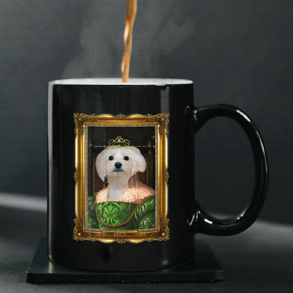 Personalized Dog Gift Idea - Royal Dog's Portrait 25 For Dog Lovers - Black Mug