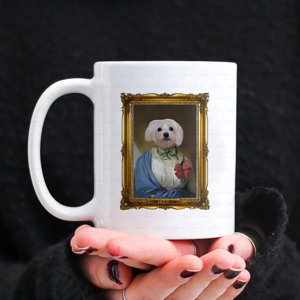 Personalized Dog Gift Idea - Royal Dog's Portrait 23 For Dog Lovers - White Mug