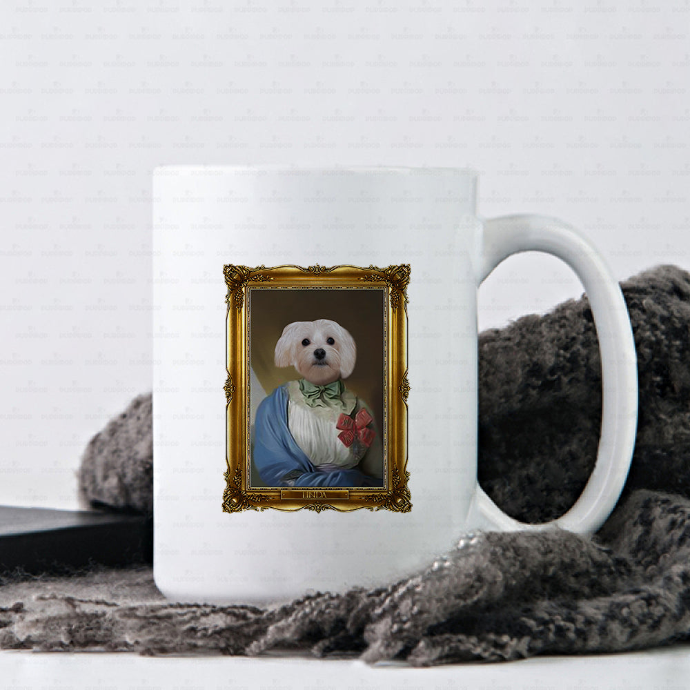 Personalized Dog Gift Idea - Royal Dog's Portrait 23 For Dog Lovers - White Mug