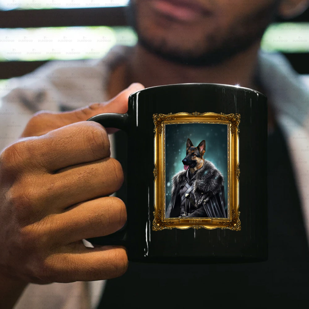 Personalized Dog Gift Idea - Royal Dog's Portrait 13 For Dog Lovers - Black Mug