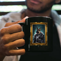 Thumbnail for Personalized Dog Gift Idea - Royal Dog's Portrait 13 For Dog Lovers - Black Mug