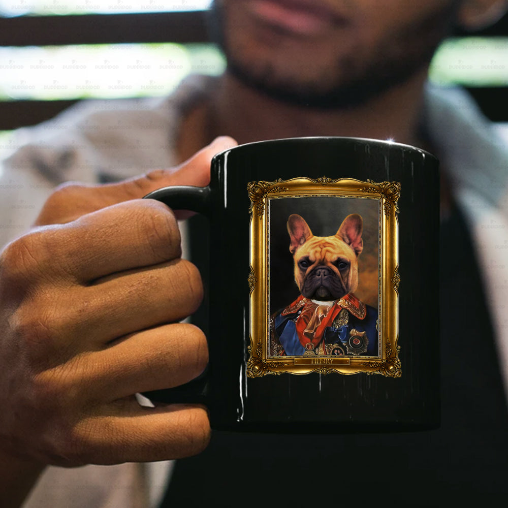 Personalized Dog Gift Idea - Royal Dog's Portrait 16 For Dog Lovers - Black Mug