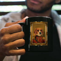 Thumbnail for Personalized Dog Gift Idea - Royal Dog's Portrait 21 For Dog Lovers - Black Mug
