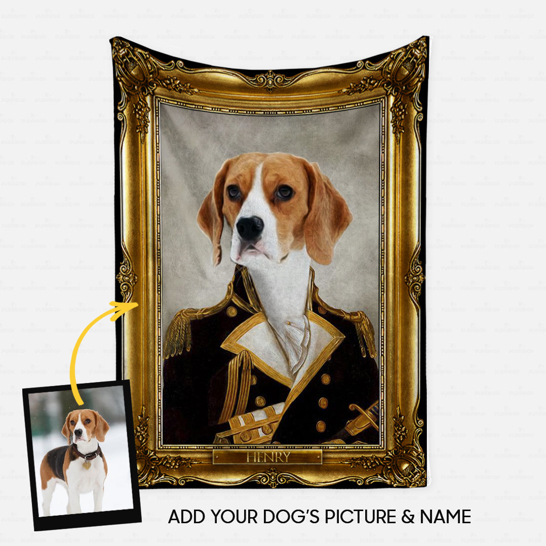 Personalized Dog Gift Idea - Royal Dog's Portrait 19 For Dog Lovers - Fleece Blanket