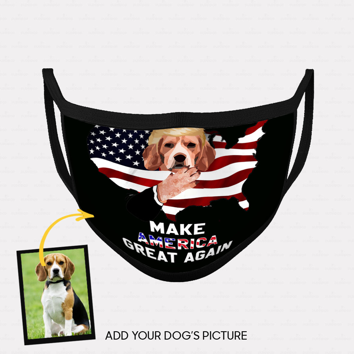 Personalized Dog Gift Idea - Make America Great Again With Dog President For Dog Lovers - Cloth Mask