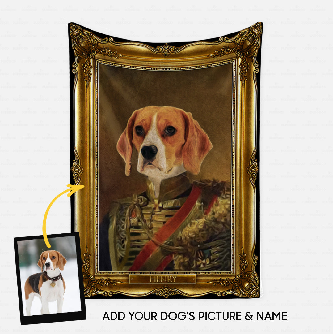 Personalized Dog Gift Idea - Royal Dog's Portrait 20 For Dog Lovers - Fleece Blanket