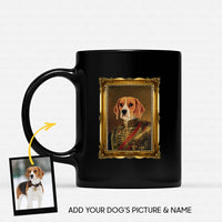 Thumbnail for Personalized Dog Gift Idea - Royal Dog's Portrait 20 For Dog Lovers - Black Mug