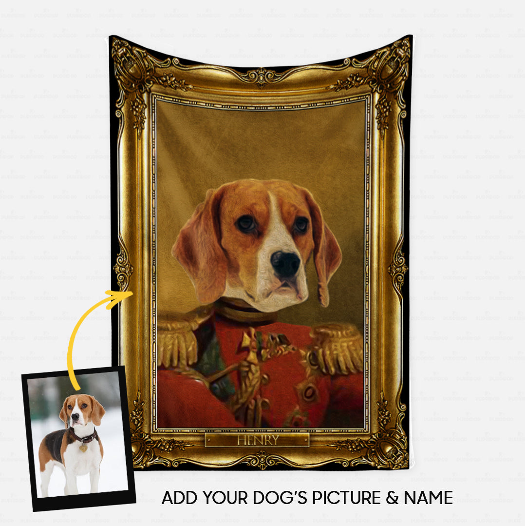 Personalized Dog Gift Idea - Royal Dog's Portrait 21 For Dog Lovers - Fleece Blanket