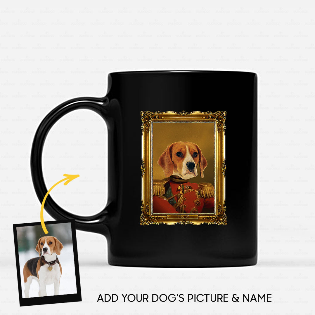 Personalized Dog Gift Idea - Royal Dog's Portrait 21 For Dog Lovers - Black Mug