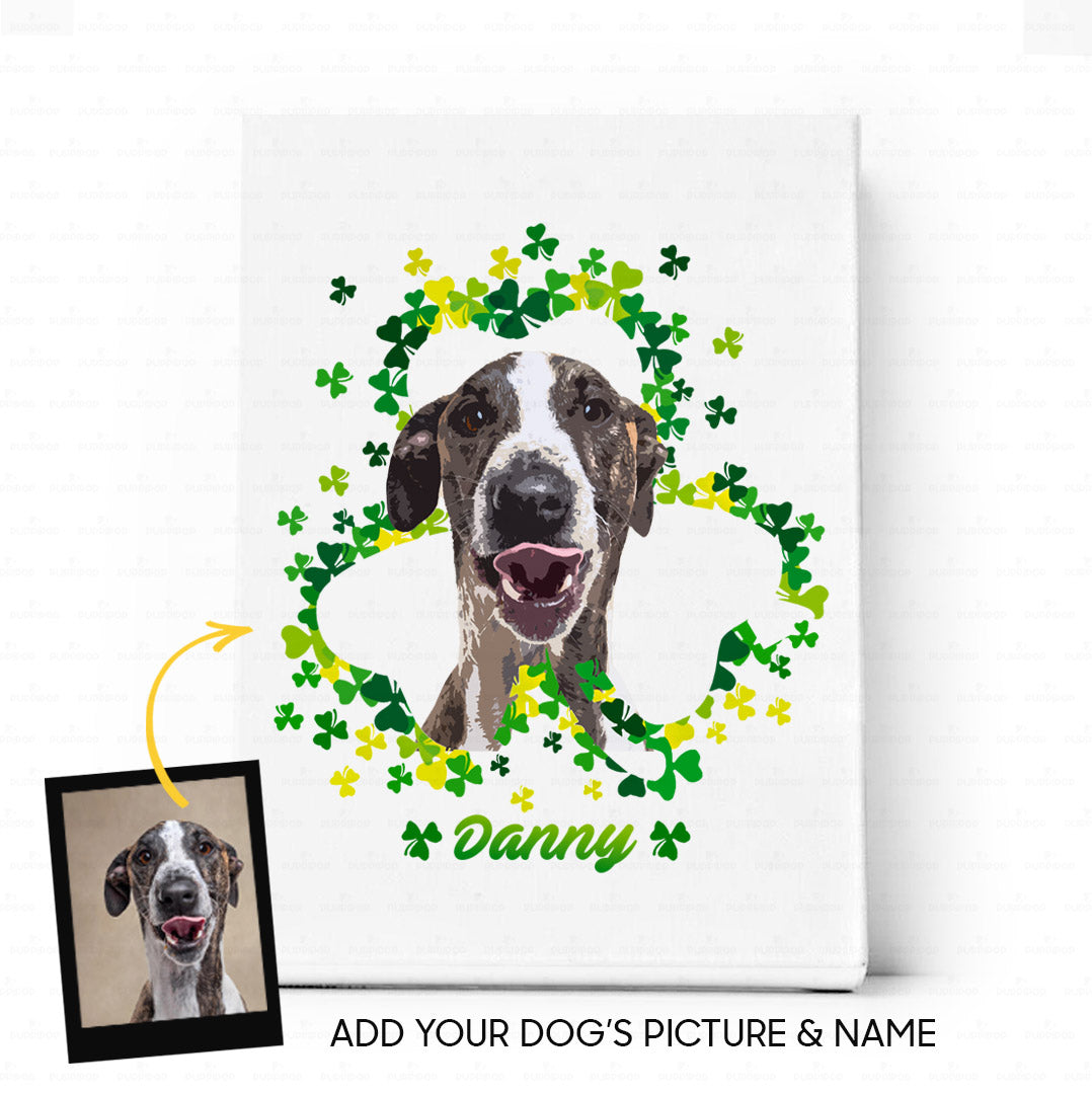 Personalized Gift Canvas For Dog Lover - Luck Around Our Dog - Matte Canvas